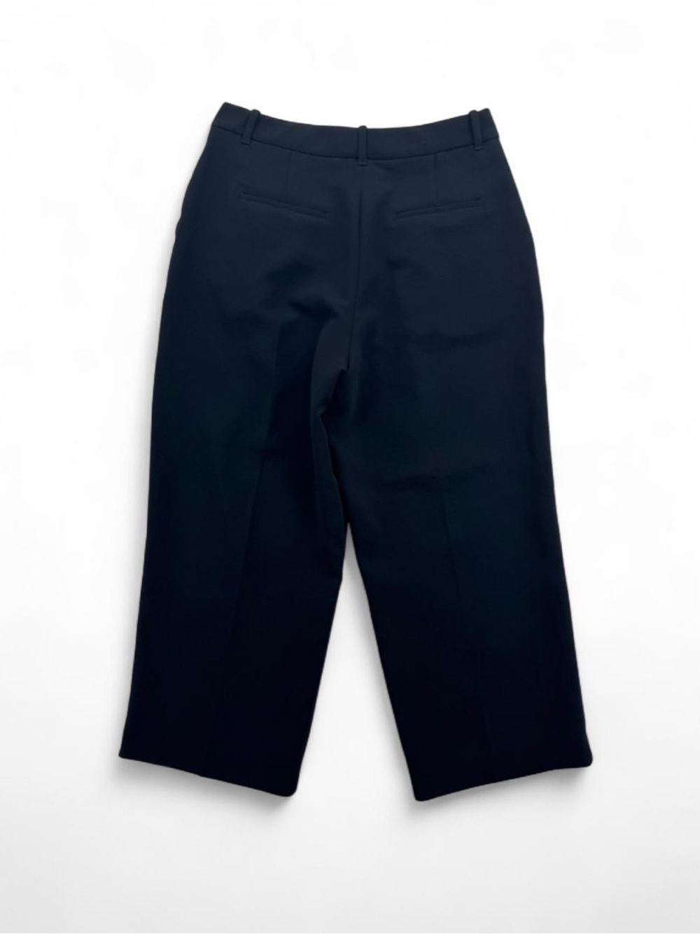 Aritzia The Effortless Pant Curve-Fit Cropped Crepette Black Trouser Size 12 - Picture 3 of 8